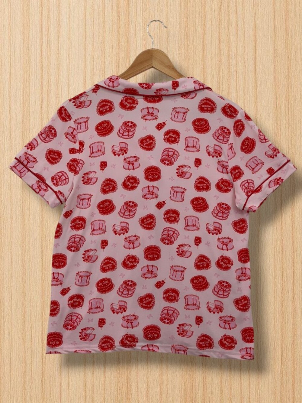 Rampage "Day Cakes" Valentine Pajama Top Medium - Picture 3 of 3